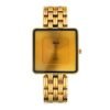 Missfiona MISSFOX 2177 Unisex Luxury Square Black Dial Quartz Watch - Gold