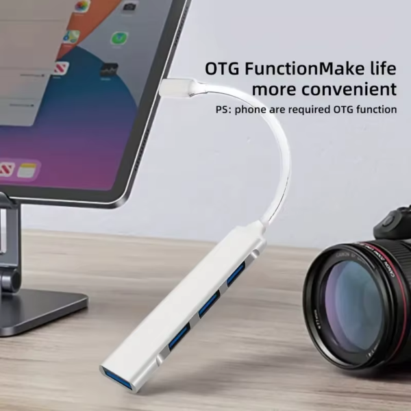 4-Port Multi-Splitter Type C Hub USB Adapter OTG